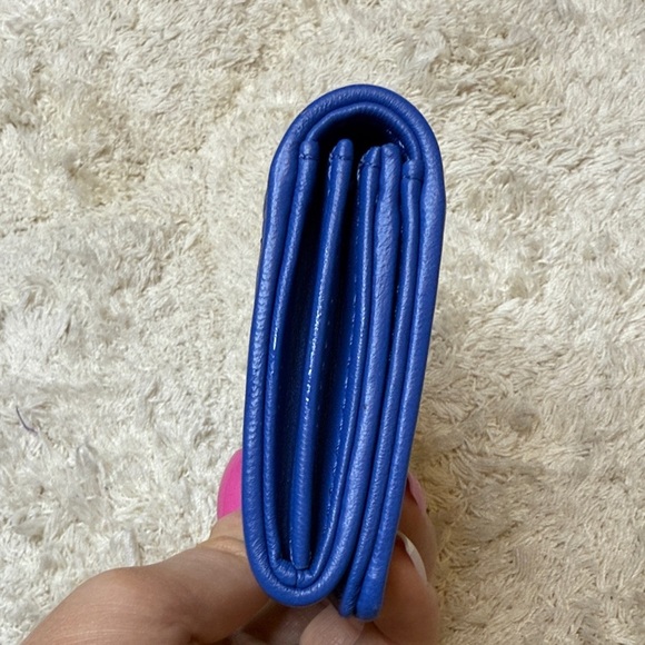 NWT Tory Burch Alexa Foldable Blue Quilted Wallet Royal Blue - Picture 6 of 12